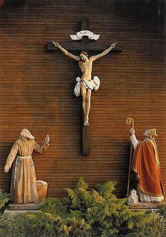 Kreuz mit Hl. Bruder Konrad u. St. Wolfgang